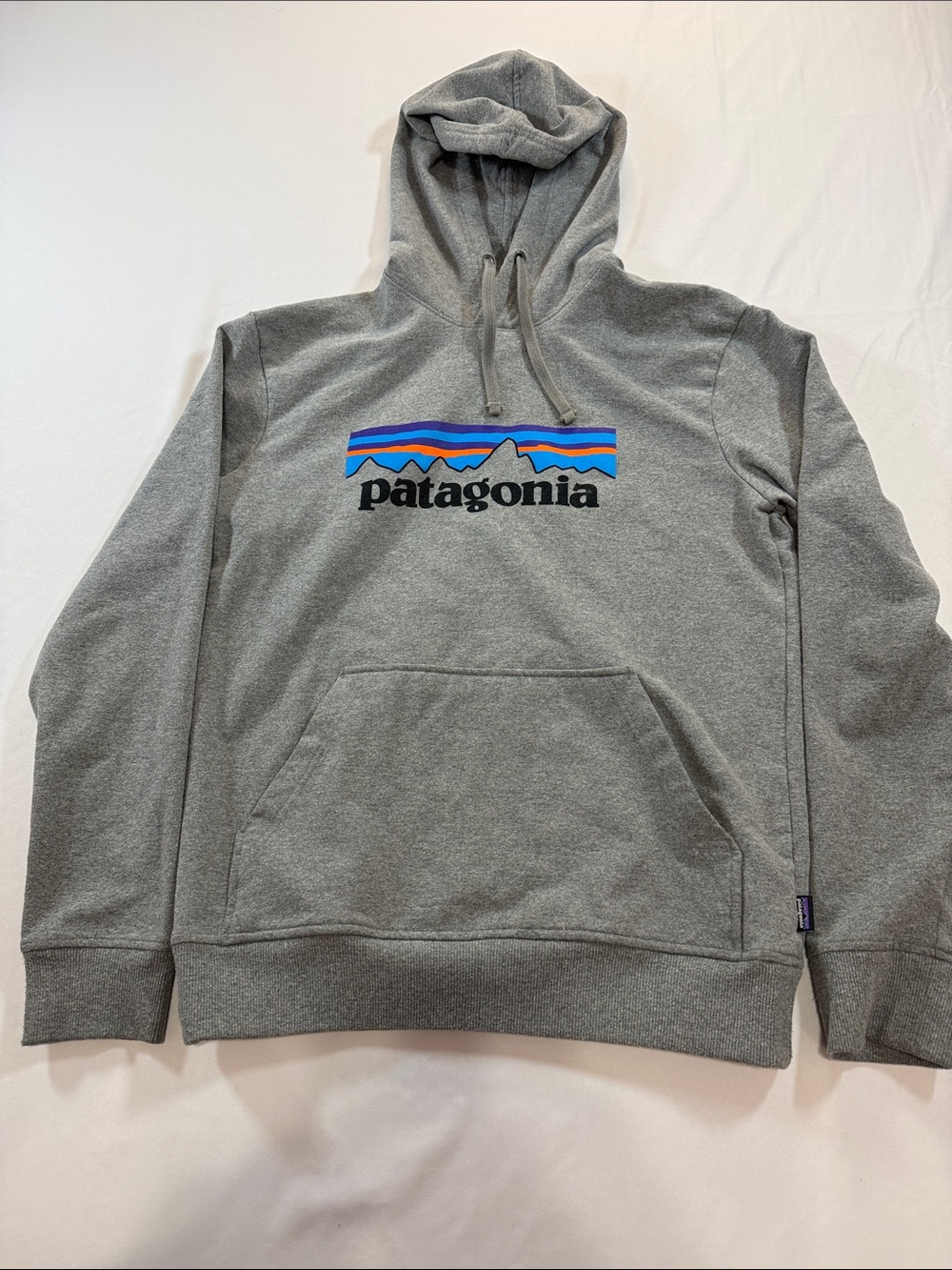 Patagonia Gray Crewneck Hoodie with Mountain Logo Size S